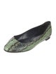 Manolo Blahnik Snakeskin Animal Print Flats
