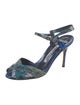 Manolo Blahnik Snakeskin Animal Print Sandals