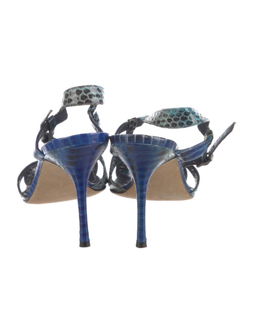 Manolo Blahnik Snakeskin Animal Print Sandals