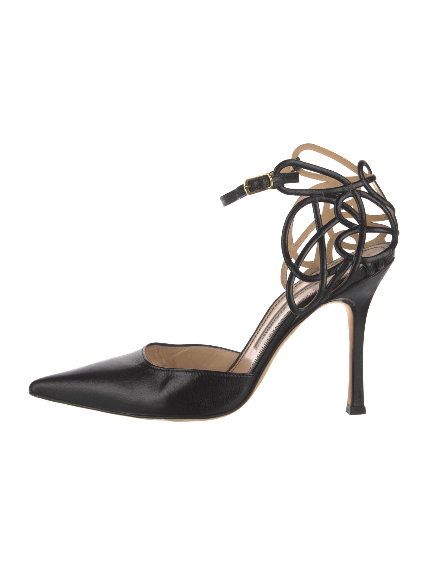 Manolo Blahnik Vintage Leather D'Orsay Pumps