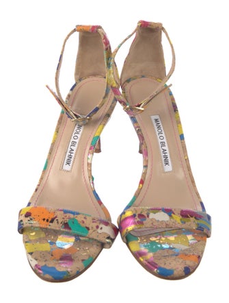 Manolo Blahnik Printed Sandals