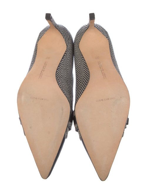 Manolo Blahnik Houndstooth Print Pumps