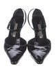 Manolo Blahnik Patent Leather T-Strap Pumps