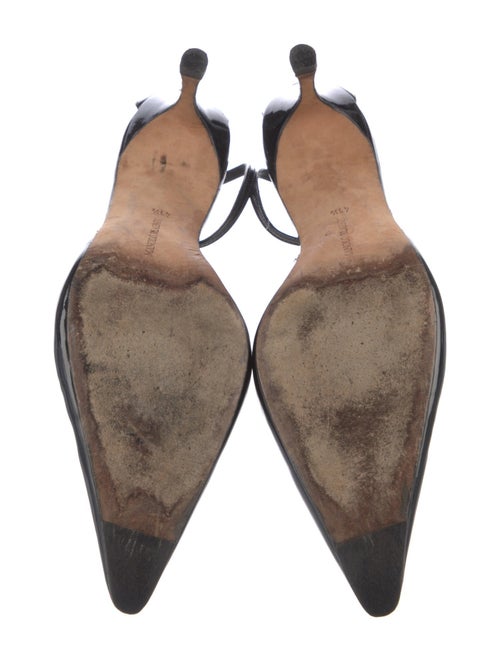 Manolo Blahnik Patent Leather T-Strap Pumps