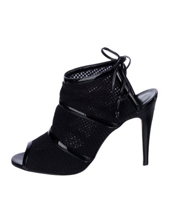 Manolo Blahnik Mesh Accents Slingback Pumps