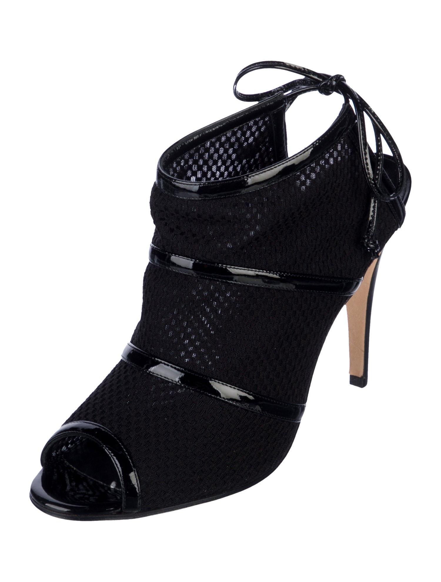 Manolo Blahnik Mesh Accents Slingback Pumps