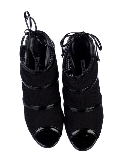 Manolo Blahnik Mesh Accents Slingback Pumps