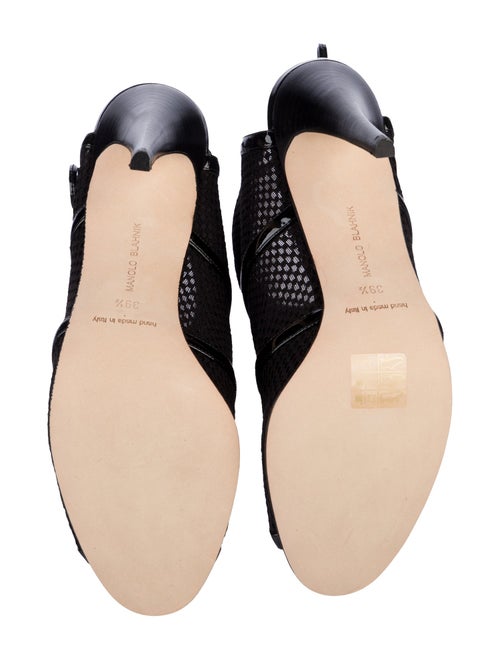 Manolo Blahnik Mesh Accents Slingback Pumps