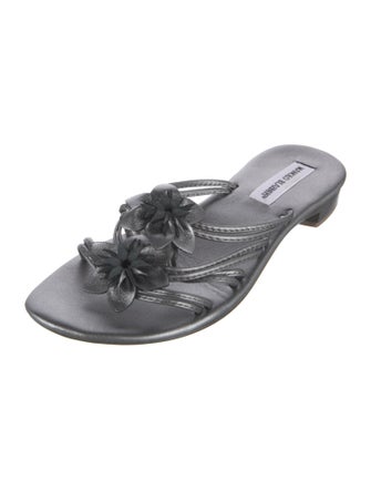 Manolo Blahnik Ruffle Embellishment Mules