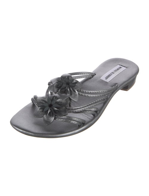 Manolo Blahnik Ruffle Embellishment Mules