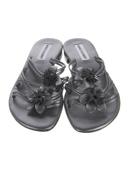 Manolo Blahnik Ruffle Embellishment Mules