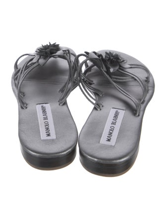 Manolo Blahnik Ruffle Embellishment Mules