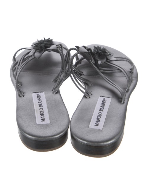 Manolo Blahnik Ruffle Embellishment Mules