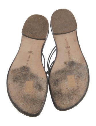 Manolo Blahnik Ruffle Embellishment Mules