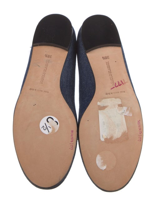 Manolo Blahnik Denim Flats