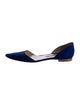 Manolo Blahnik Suede D'Orsay Flats