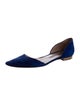 Manolo Blahnik Suede D'Orsay Flats