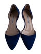 Manolo Blahnik Suede D'Orsay Flats