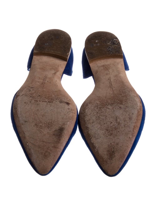 Manolo Blahnik Suede D'Orsay Flats
