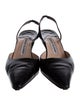Manolo Blahnik Carolyne Leather Slingback Pumps