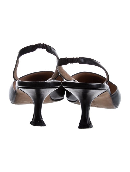 Manolo Blahnik Carolyne Leather Slingback Pumps