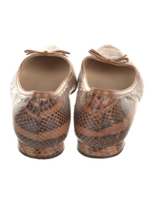 Manolo Blahnik Snakeskin Animal Print Ballet Flats