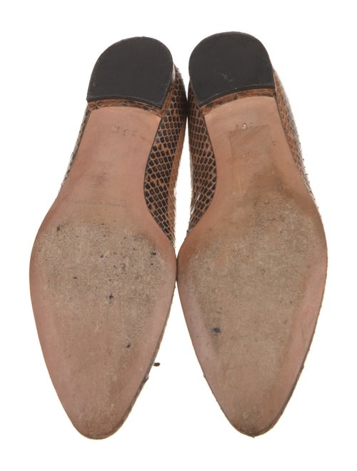 Manolo Blahnik Snakeskin Animal Print Ballet Flats