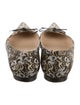 Manolo Blahnik Printed Bow Accents Ballet Flats