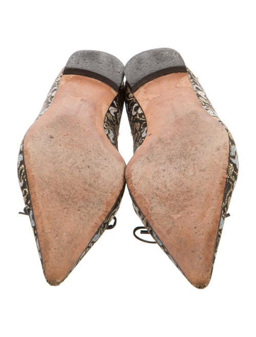 Manolo Blahnik Printed Bow Accents Ballet Flats