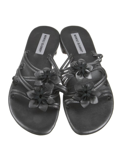 Manolo Blahnik Leather Slides