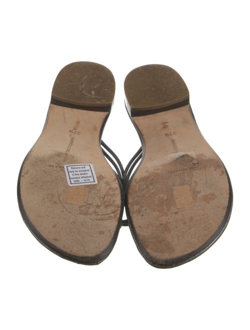 Manolo Blahnik Leather Slides