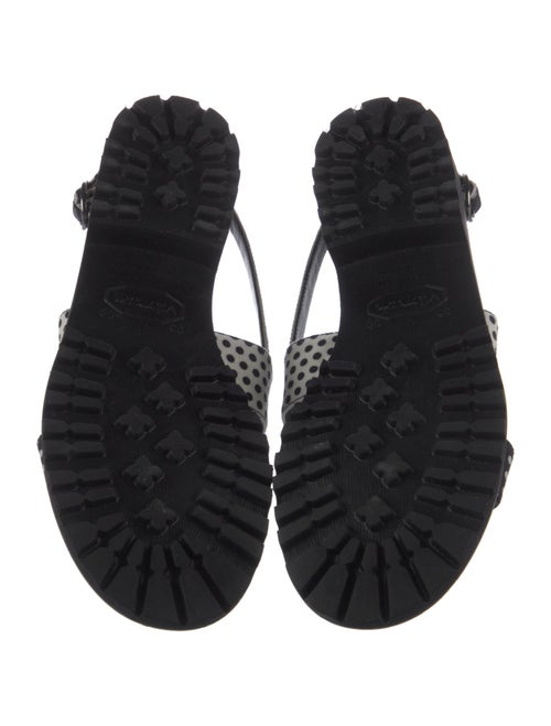 Manolo Blahnik Polka Dot Print Slingback Sandals