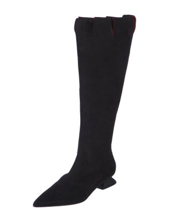Manolo Blahnik Suede Riding Boots