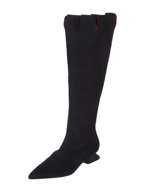 Manolo Blahnik Suede Riding Boots