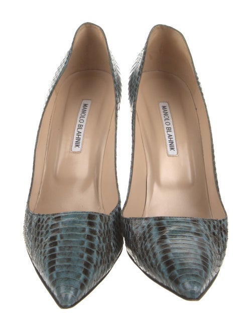 Manolo Blahnik Snakeskin Animal Print Pumps