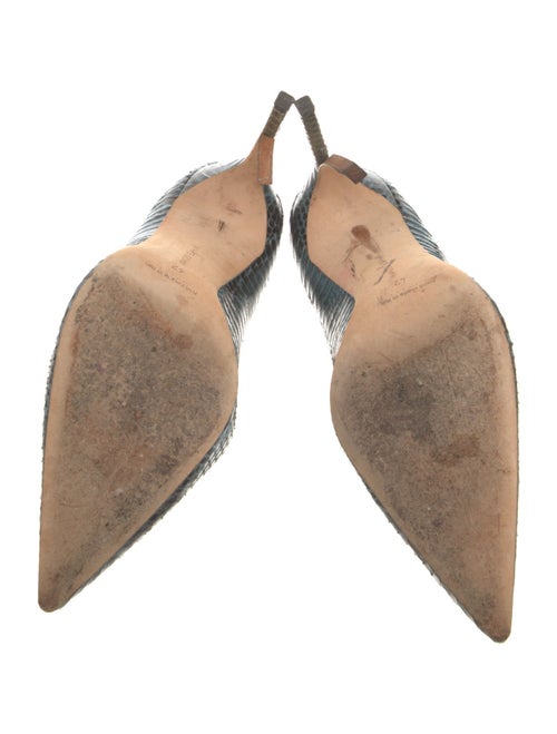 Manolo Blahnik Snakeskin Animal Print Pumps