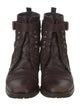 Manolo Blahnik Leather Combat Boots