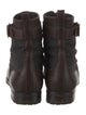 Manolo Blahnik Leather Combat Boots