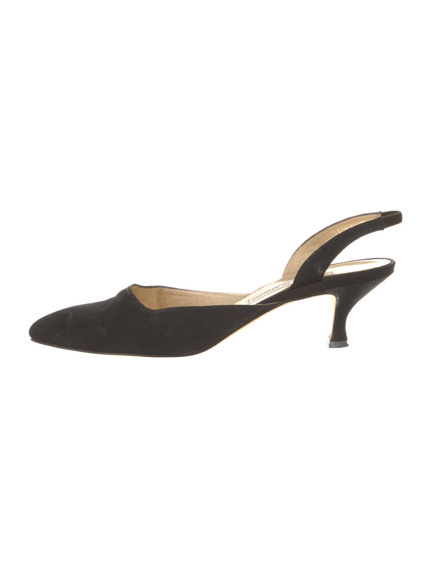 Manolo Blahnik Carolyne Satin Slingback Pumps