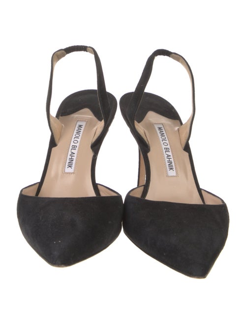 Manolo Blahnik Suede Slingback Pumps