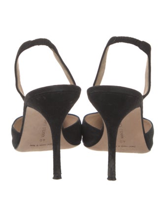 Manolo Blahnik Suede Slingback Pumps
