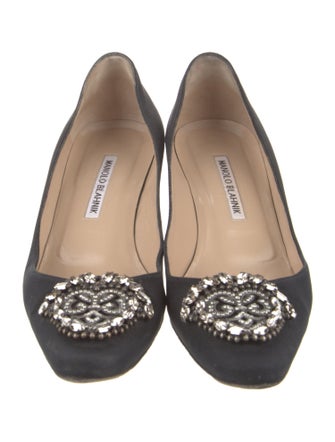 Manolo Blahnik Crystal Embellishments Pumps