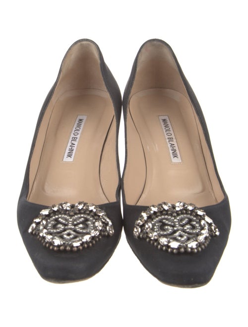 Manolo Blahnik Crystal Embellishments Pumps