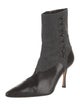 Manolo Blahnik Leather Sock Boots