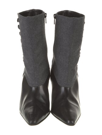Manolo Blahnik Leather Sock Boots
