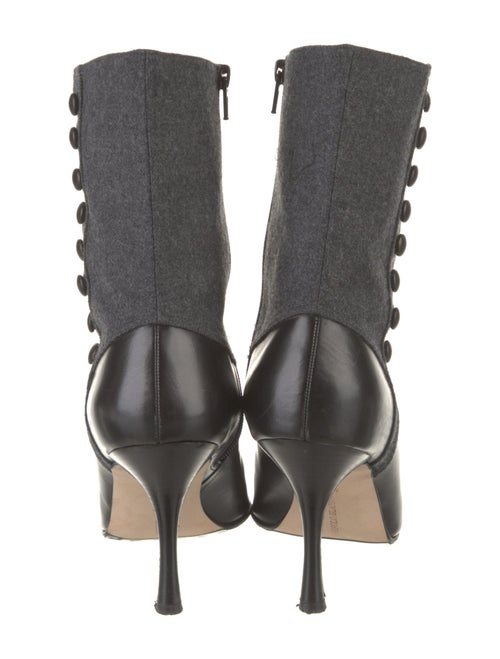 Manolo Blahnik Leather Sock Boots