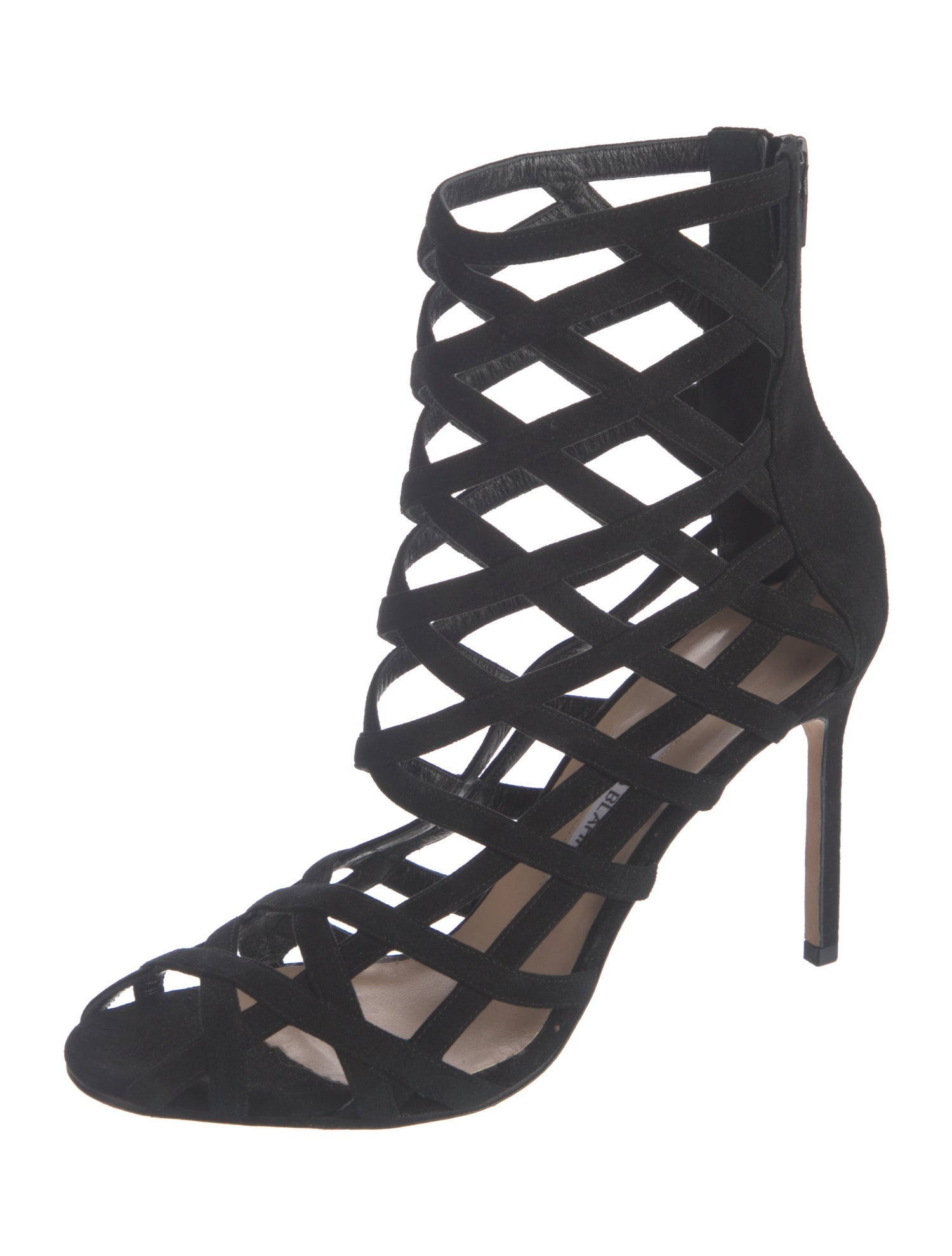 Manolo Blahnik Suede Cutout Accent Pumps