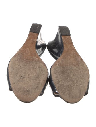 Manolo Blahnik Patent Leather Slides