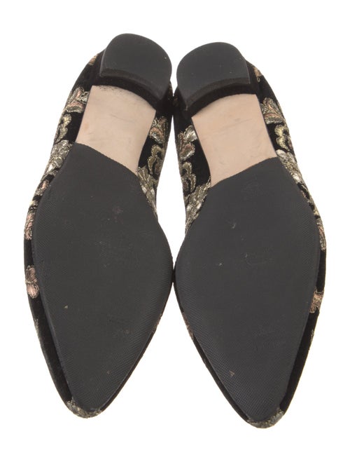 Manolo Blahnik Velvet Printed Flats