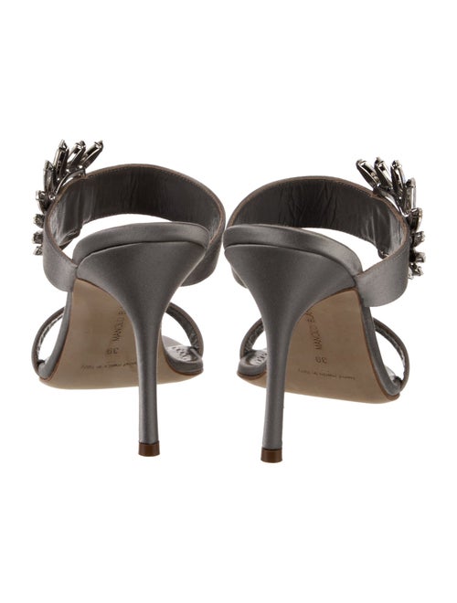 Manolo Blahnik Lurum Satin Slides